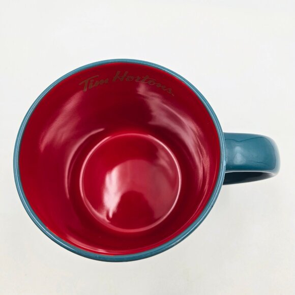 Tim Hortons Collectible Coffee Tea Mug Cup Blue Bear 2017 Read - Picture 9 of 11